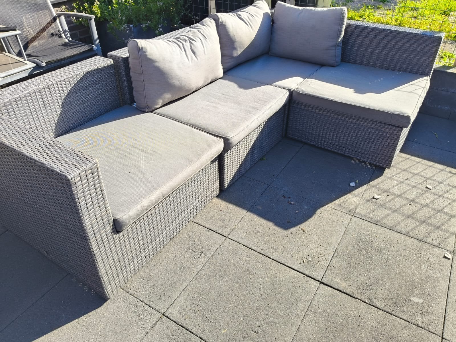 Lounge set forza Kees Smit grijs 4 persoon, Tuin en Terras, Tuinsets en Loungesets, Ophalen, Zo goed als nieuw, Wicker