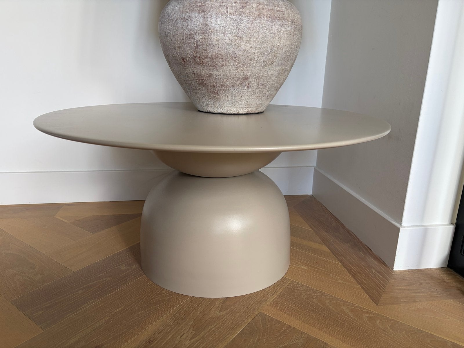Stijlvolle ronde salontafel - Zo goed als nieuw, Ophalen, 50 tot 100 cm, Rond, 50 tot 100 cm