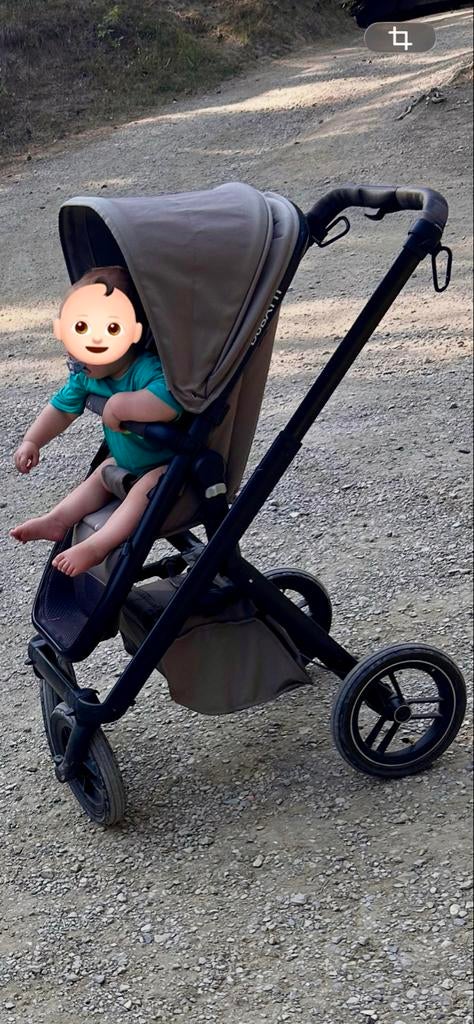 Dubatti kinderwagen met regenhoes, winterzak, adapters, Gebruikt, Met autostoeltje, Ophalen, Kinderwagen