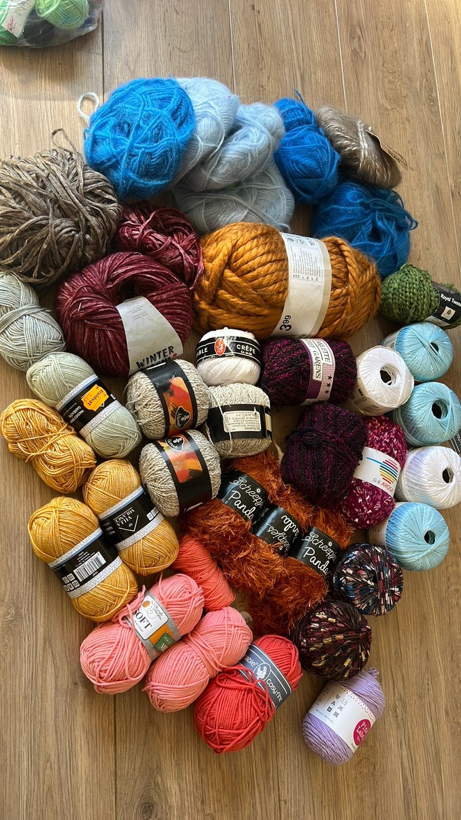 Div bollen wol wollen katoen mohair blaue roze paars geel, Breien of Haken, Nieuw, Ophalen of Verzenden, X