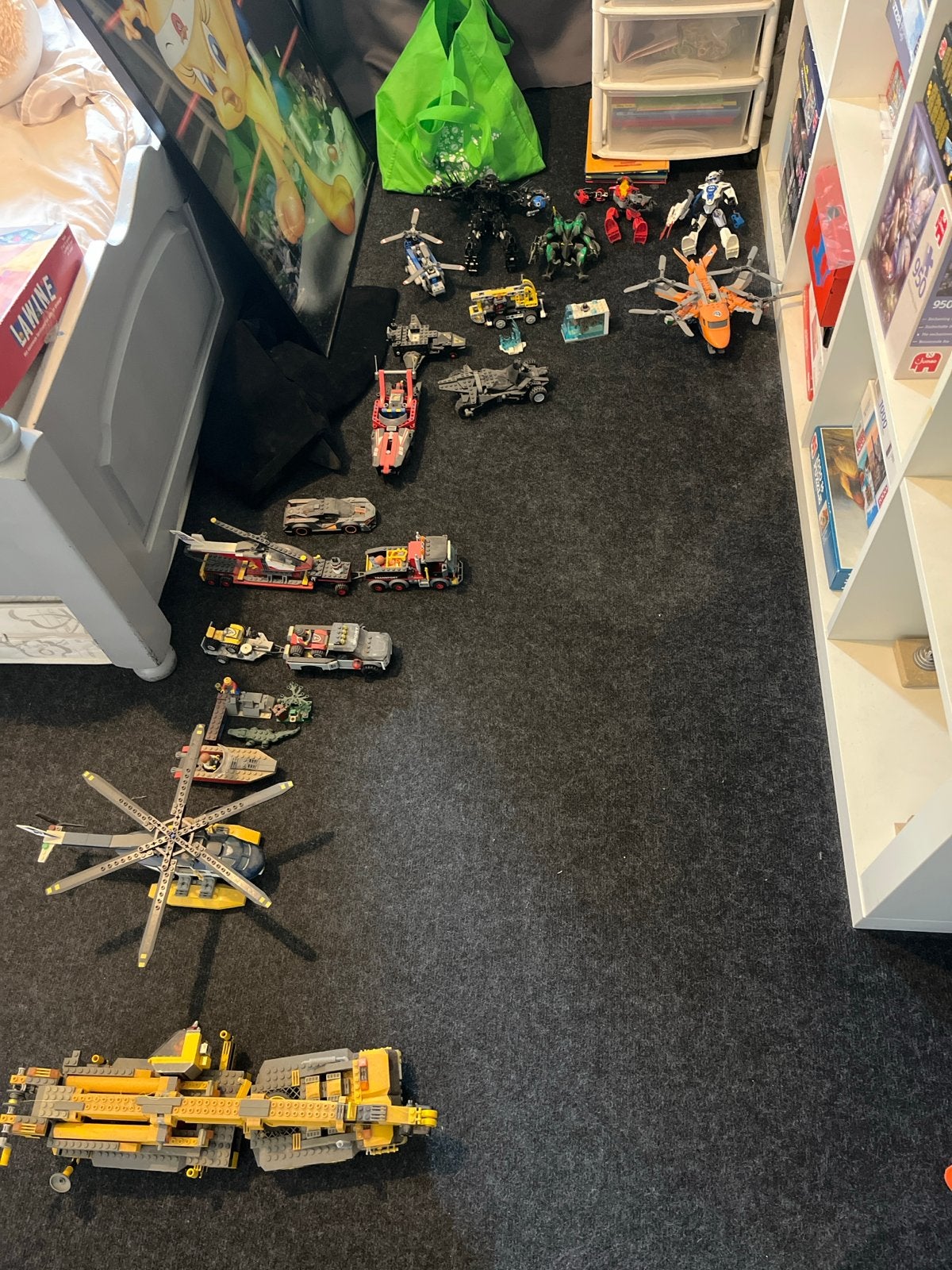 Grote collectie LEGO voertuigen en helikopters, Ophalen of Verzenden, Gebruikt, Overige merken