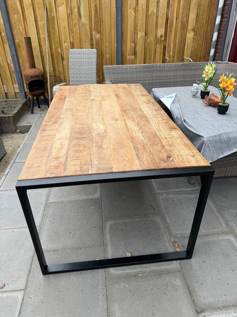eetkamertafel, Huis en Inrichting, Tafels | Eettafels, Ophalen, 50 tot 100 cm, Zo goed als nieuw, 150 tot 200 cm