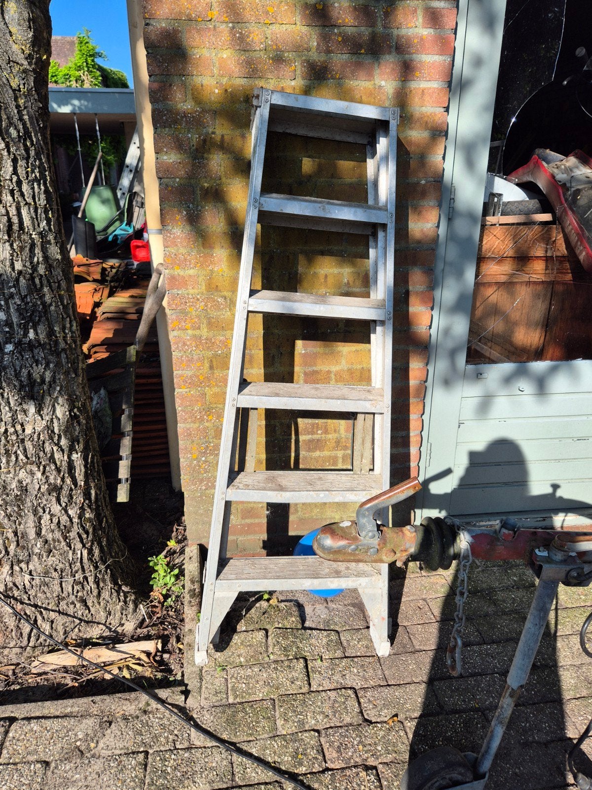 Opklapbare ladder van metaal, Ophalen, Gebruikt, Ladder, Minder dan 2 meter
