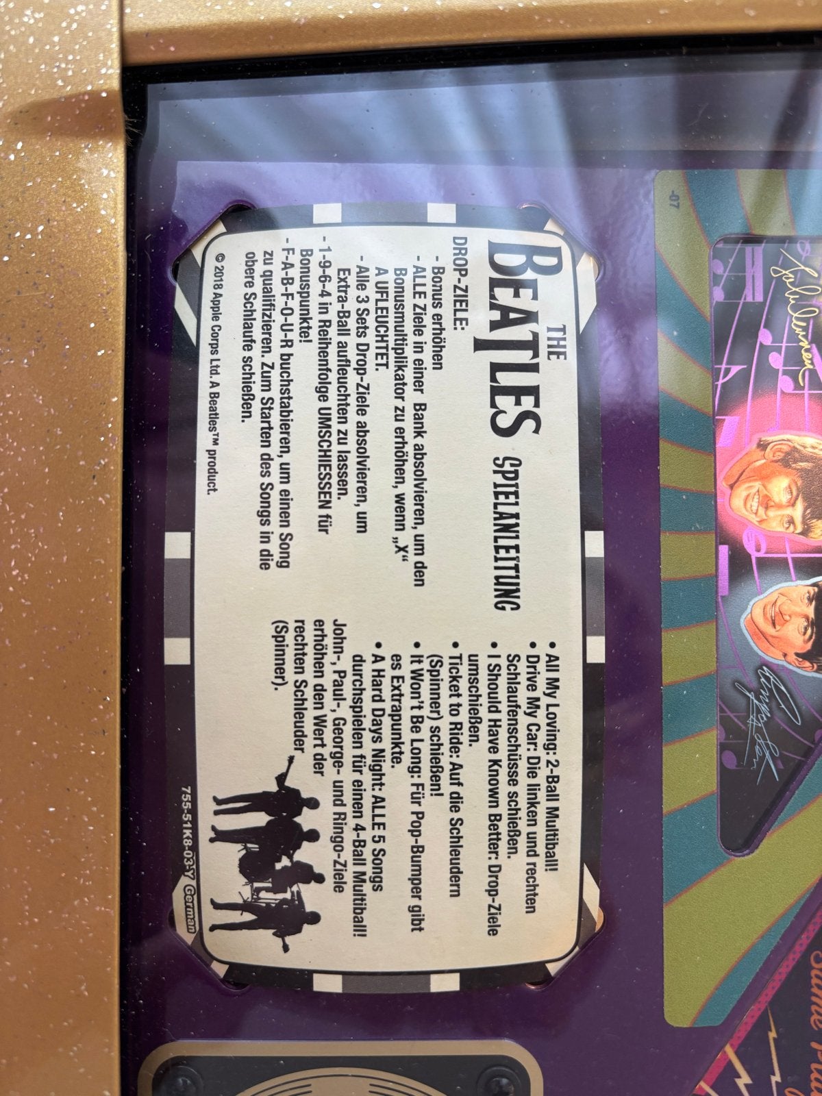 Foto 10 van The Beatles Gold Edition Flipperkast - Zo goed als nieuw