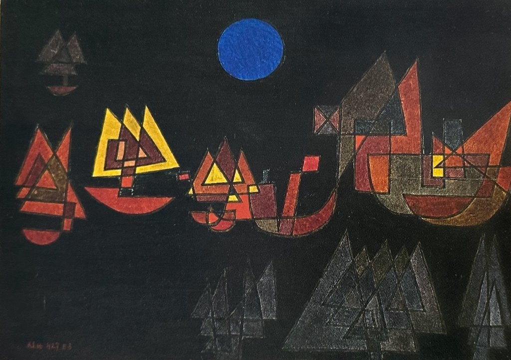 00031d  PAUL KLEE ~ Schepen in het donker (1927), Verzenden, 1980 tot heden, Ongelopen, Overige thema's