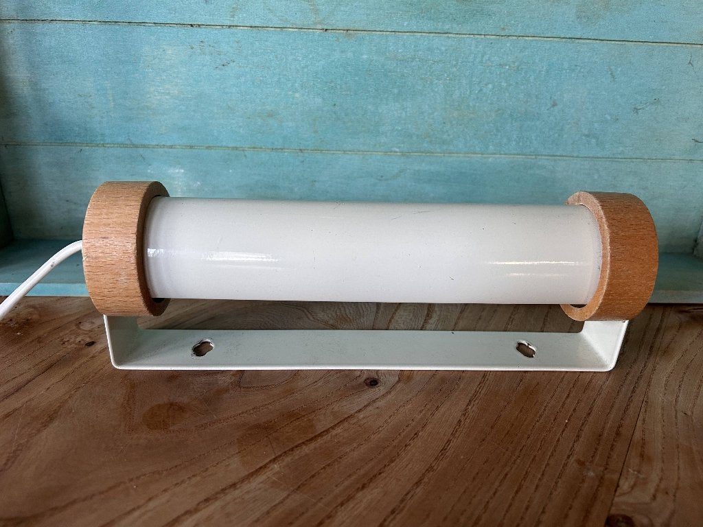 vintage HEMA bedlamp, Ophalen of Verzenden, Hout, Vintage