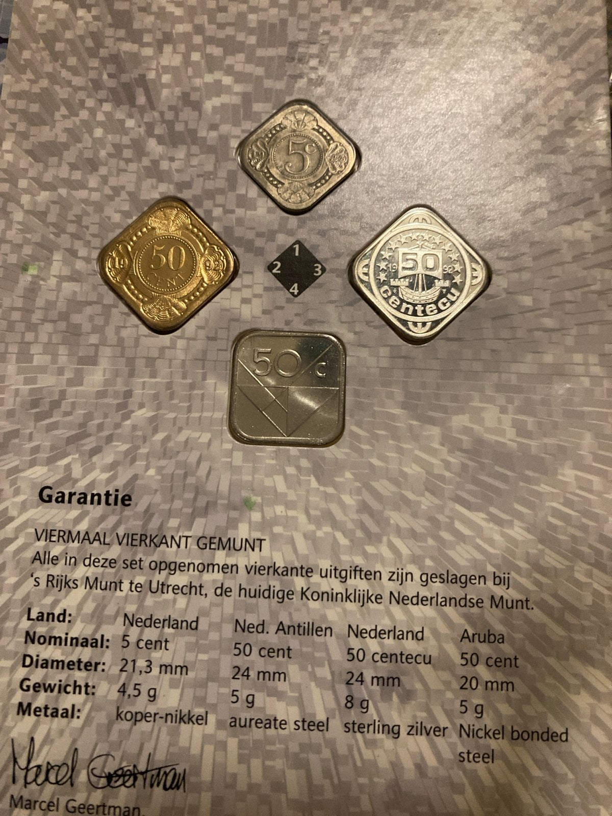 Viermaal Vierkant Gemunt - Koninklijke Nederlandse Munt, Postzegels en Munten, Munten | Nederland, Setje, Koningin Beatrix, Zilver