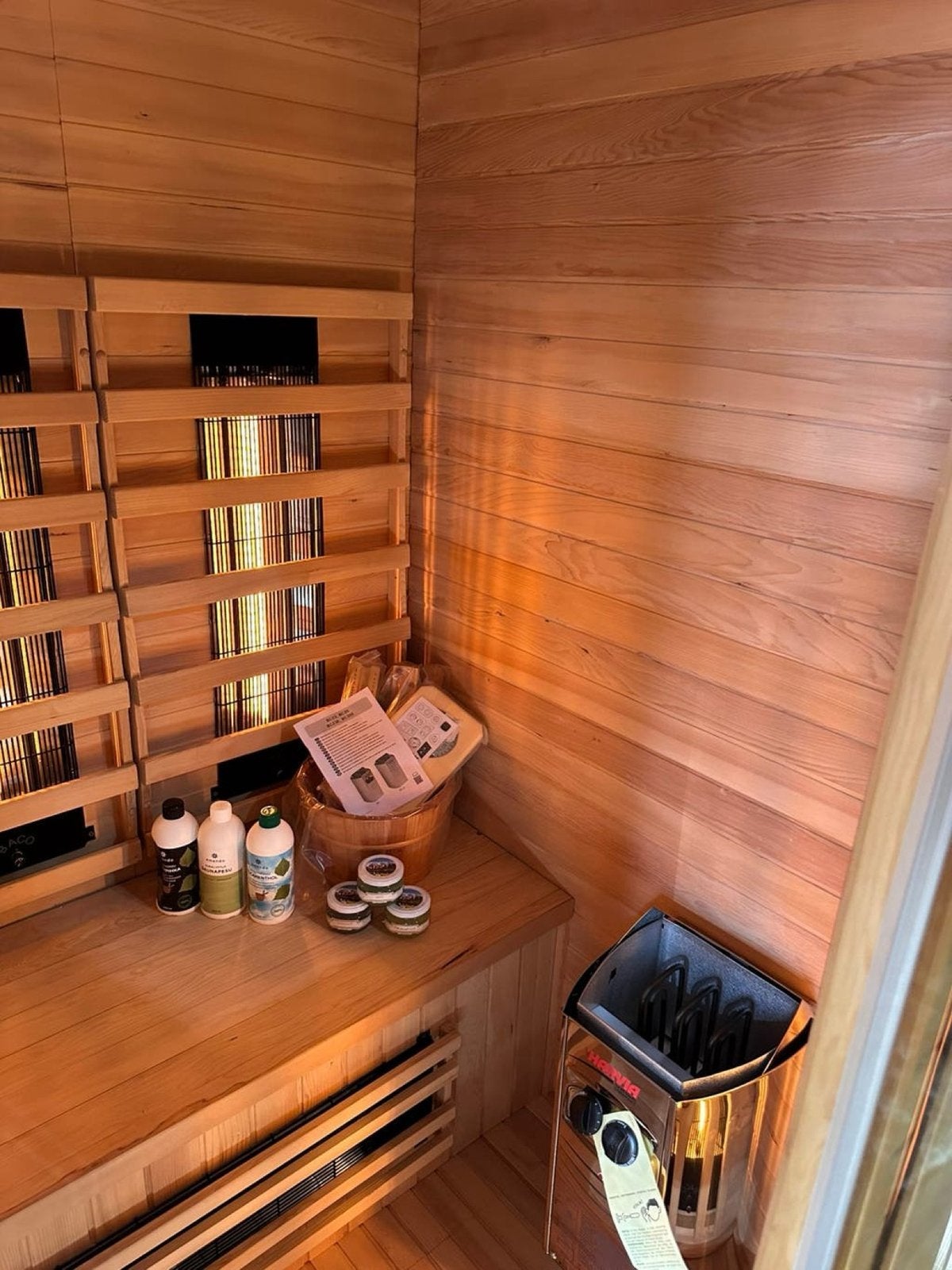 Combi sauna Duo Stralers + Finse sauna | Normaal stopcontact, Info@inner-stillness.nl, Fins of Traditioneel, 7665VB, Complete sauna