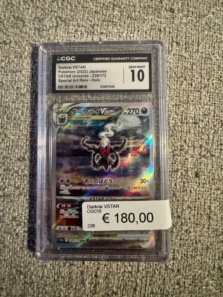 Darkrai VSTAR CGC 10 Gem Mint Pokémon Kaart Japans, Ophalen of Verzenden, Zo goed als nieuw, Losse kaart, Foil