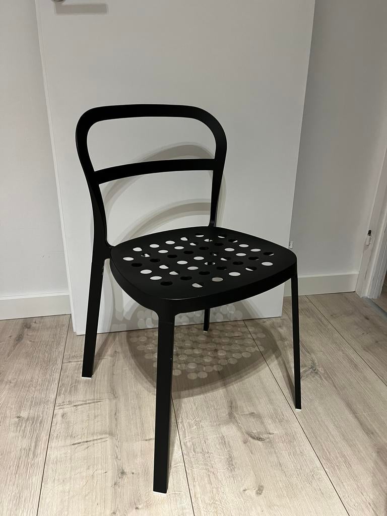 Zwart metalen ikea Reidar stoel, Ophalen, Zwart, Zo goed als nieuw, Metaal