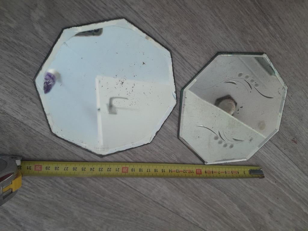 Set Antieke spiegeltjes,  tegels, Ophalen of Verzenden, Rechthoekig, Minder dan 50 cm, Minder dan 100 cm
