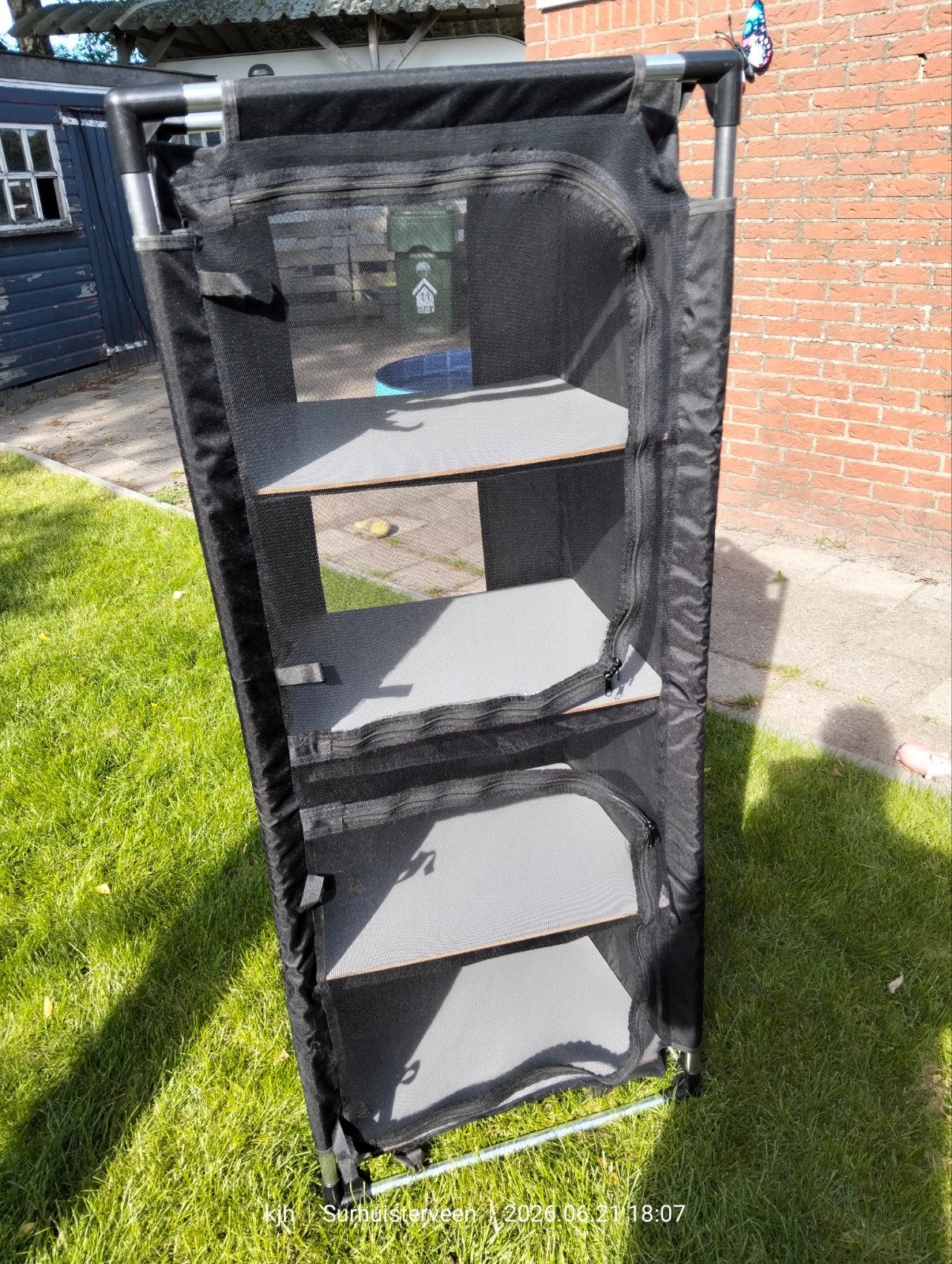 Opvouwbare Campingkast / Kledingkast met 4 Vakken, Ophalen of Verzenden, Gebruikt