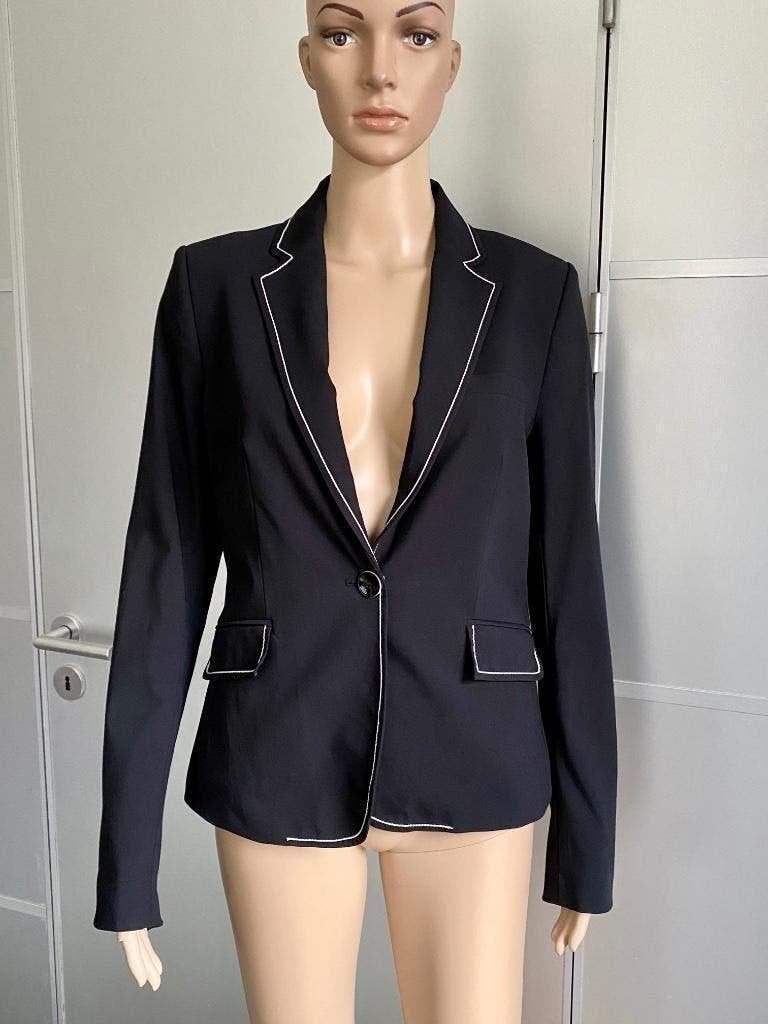 H951 Claudia Strater maat 38=M jasje blazer colbert zwart, Maat 38/40 (M), Zwart, Ophalen of Verzenden, Zo goed als nieuw