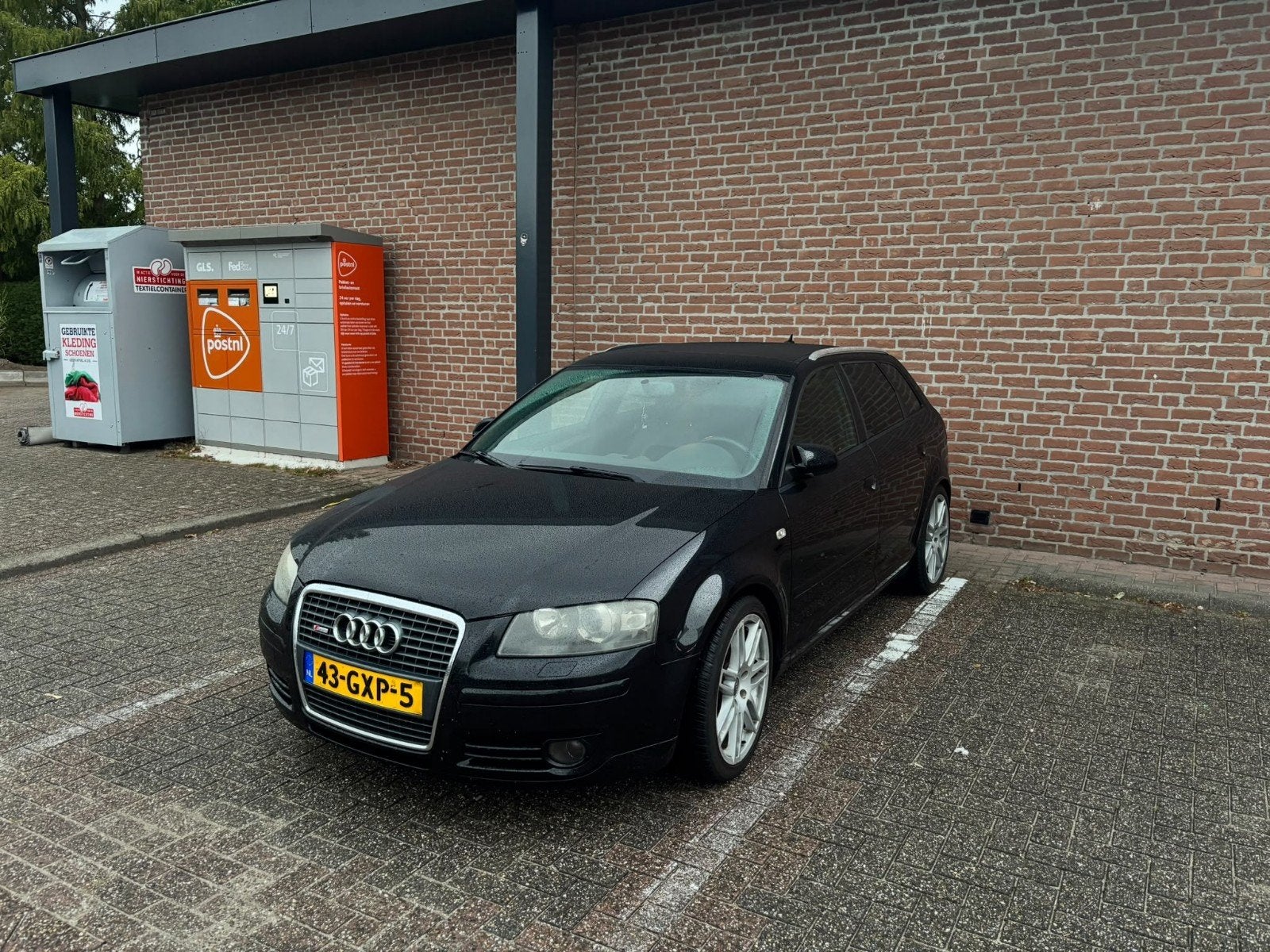 Audi A3 2.0 Sportback 147KW Tfsi DSG 2005 Zwart, Auto's, Zwart, 4 cilinders, 1984 cc, Leder en Stof