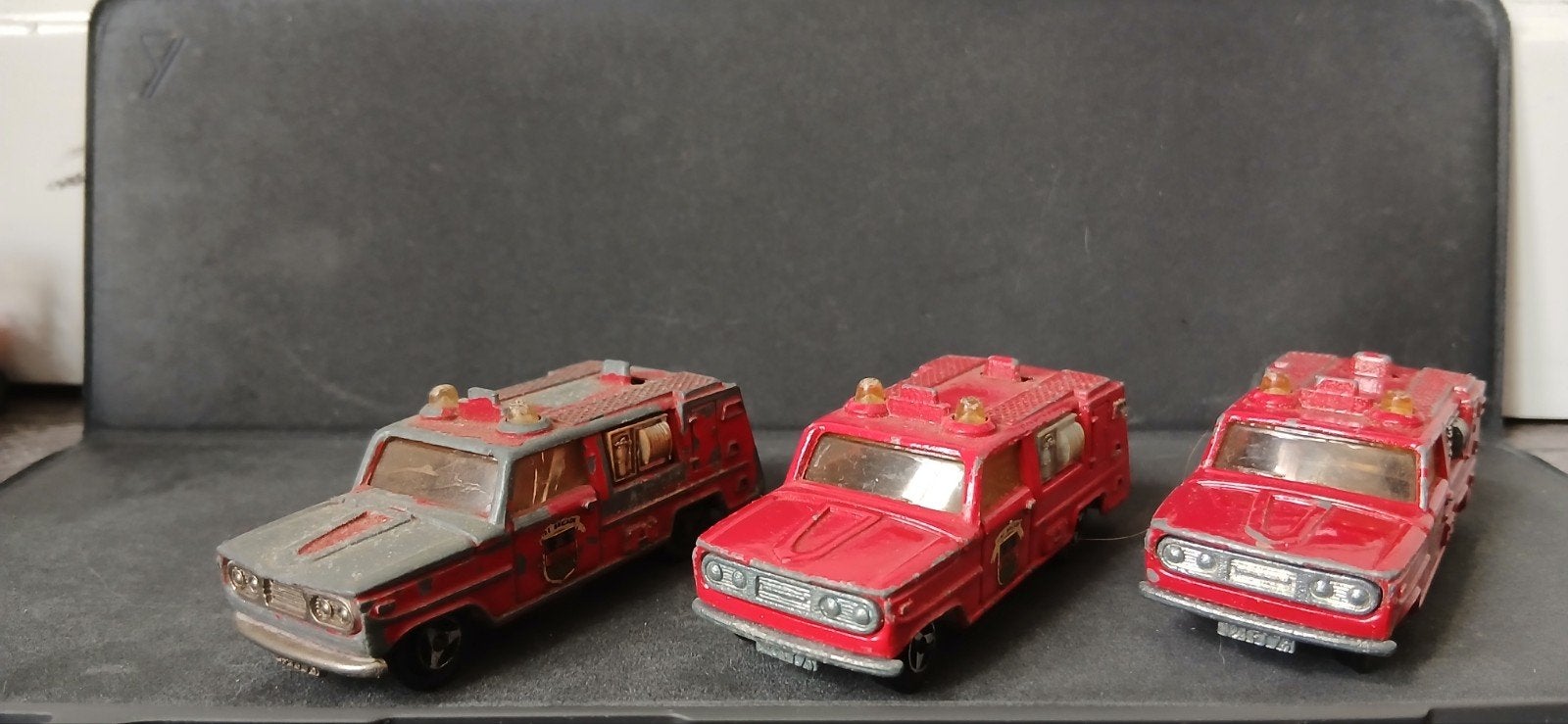 Vintage brandweerauto's - set van 3, Antiek en Kunst, Ophalen
