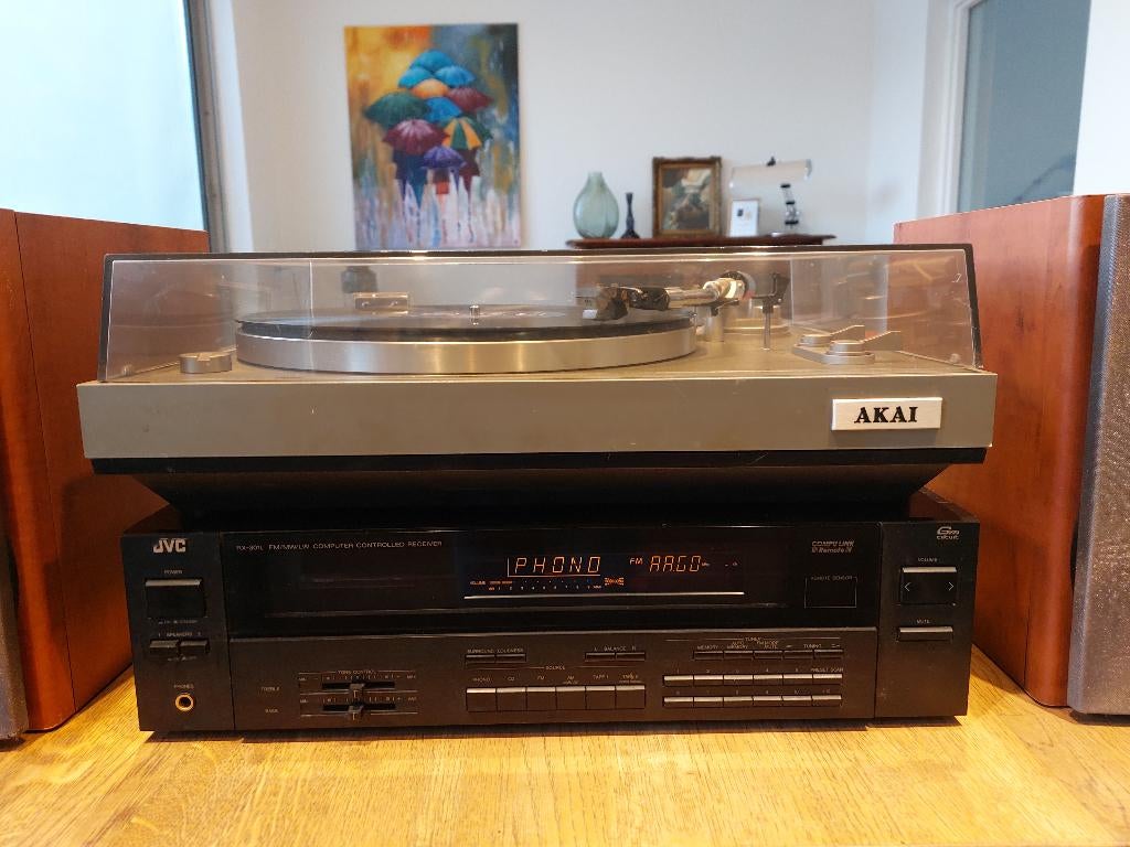 Platenspeler Akai  AP100 (set ) JVC versterker speakers, Audio, Tv en Foto, Platenspelers, Ophalen, Akai