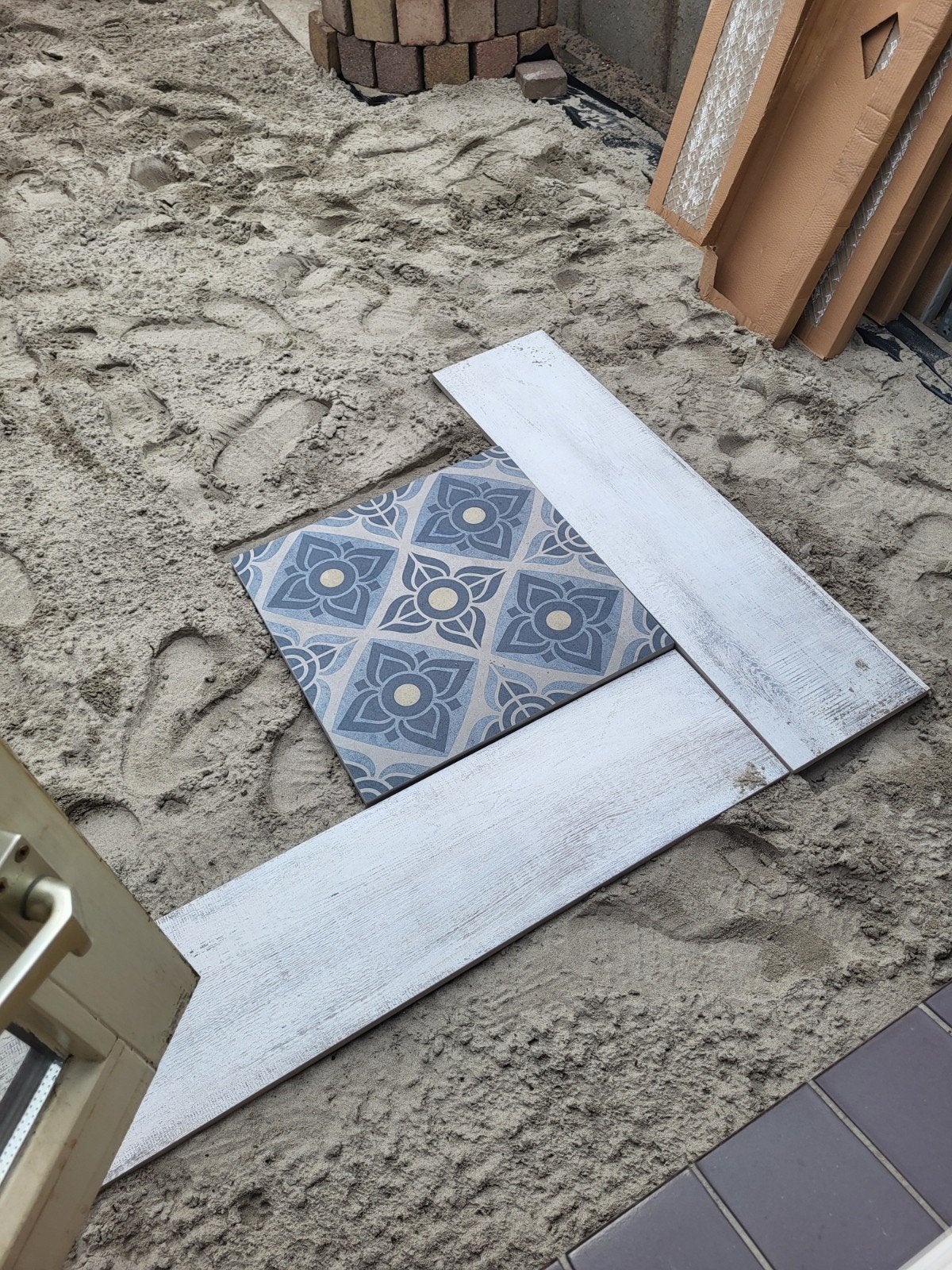 6 witte tegels 30 120, Tuin en Terras, Ophalen, Keramiek, Nieuw, 5 tot 10 m²