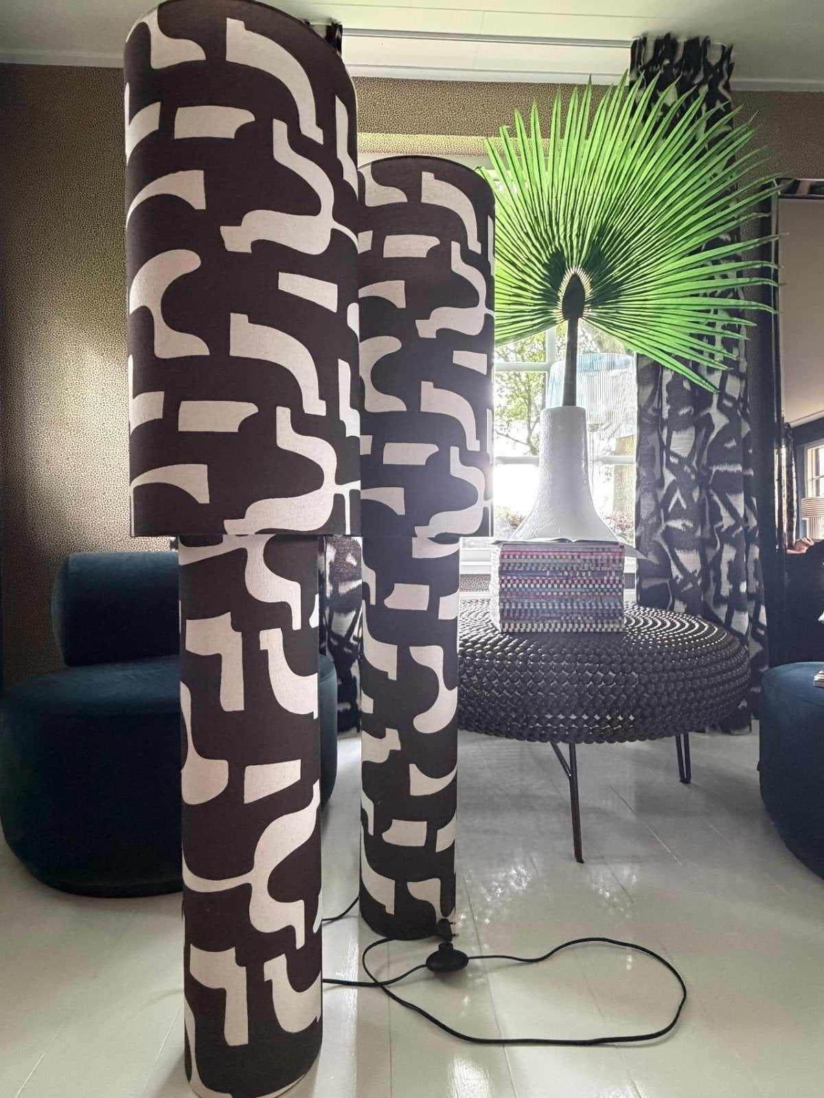 2 Nieuwe Kwantum Vloerlampen - Japandi Stijl, Japandi, Nieuw, 100 tot 150 cm, Textiel