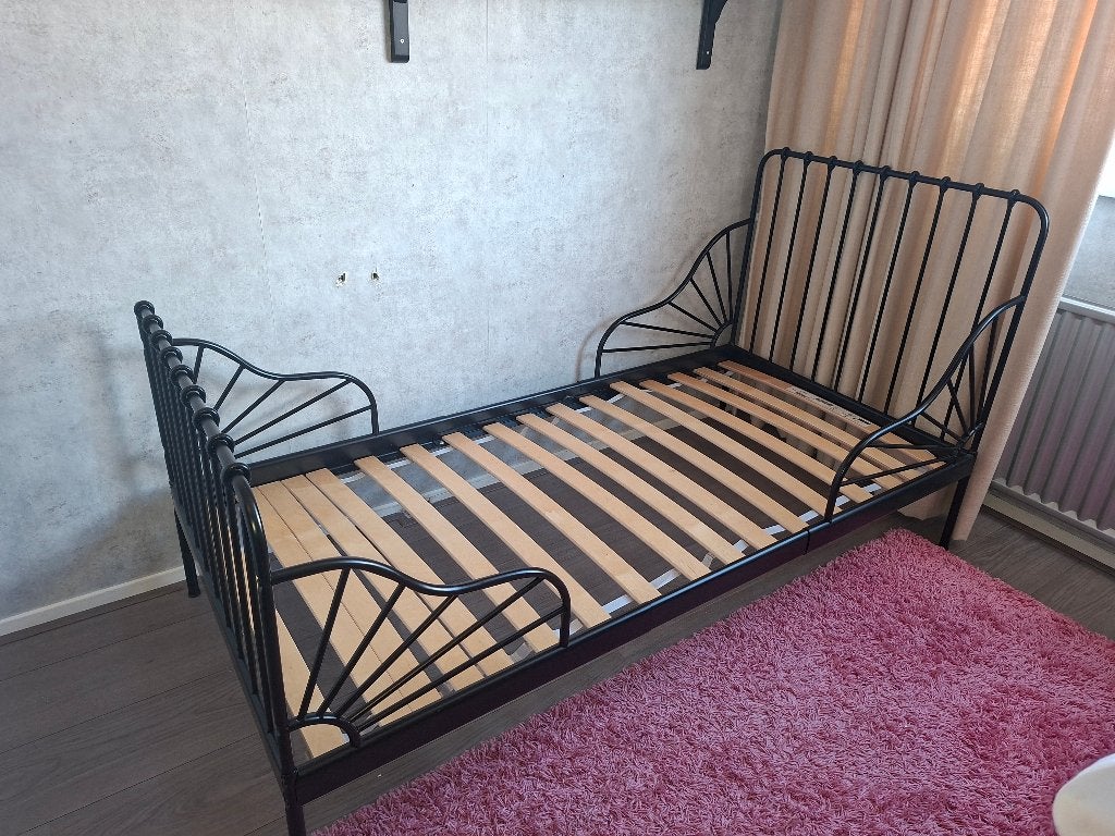 Ikea meegroeibed Minnen Innerlig matras Luroy lattenbodem, 70 tot 85 cm, Zo goed als nieuw, 180 cm of meer, Ophalen