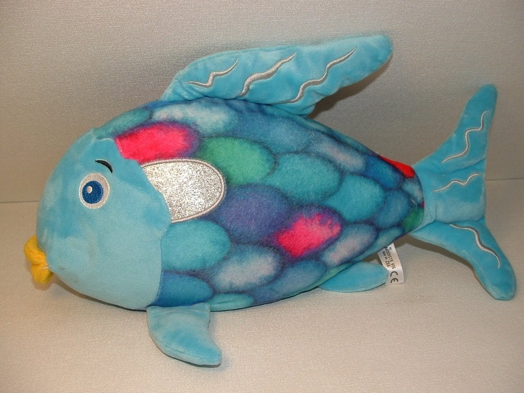 MOOISTE VIS VAN DE ZEE VELOURS BLAUW EN BONT GEKLEURDE SCHUB, Kinderen en Baby's, Disney, Overige karakters, Overige typen, Ophalen of Verzenden