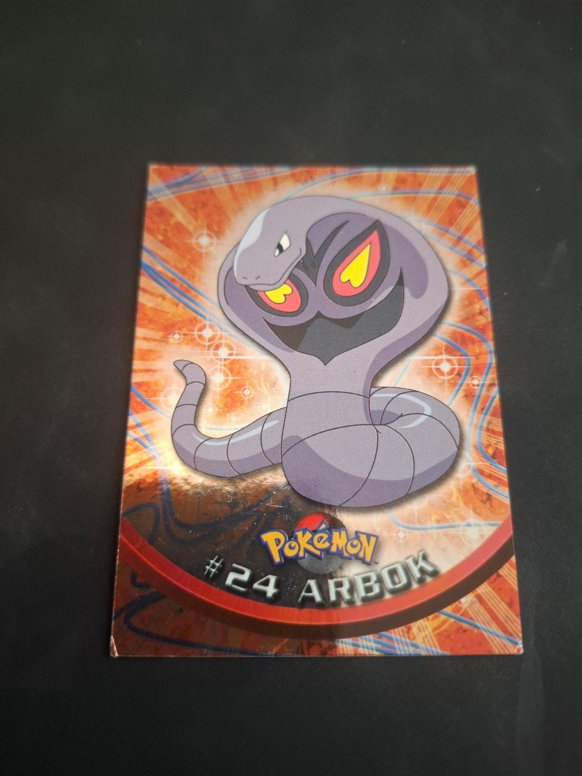 Pokémon Arbok #24 Topps TV Animation Edition Kaart, Ophalen of Verzenden, Gebruikt, Losse kaart