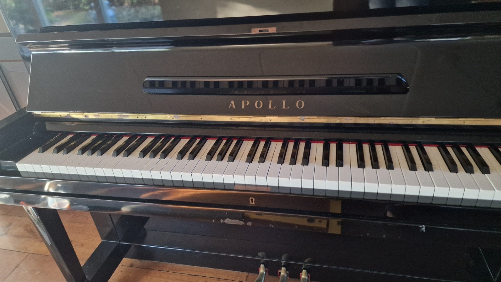Apollo Piano - Zwart hoogglans piano, Ophalen, Gebruikt, Zwart, Piano