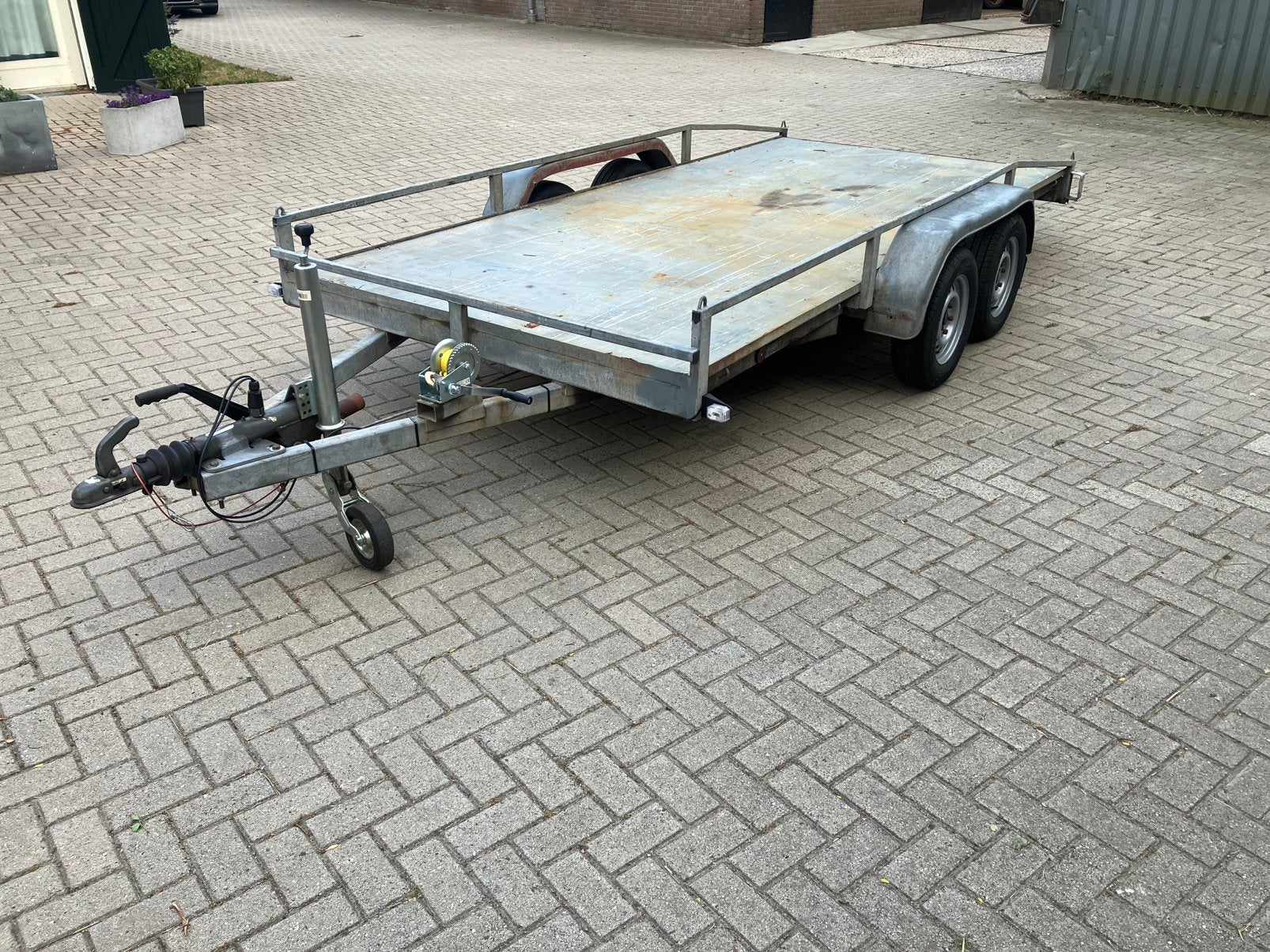 Anssems 2000 kg autoambulance autotransporter oprijwagen, Ophalen, Gebruikt