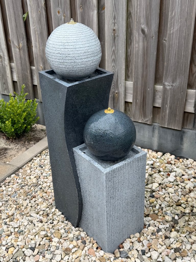 Waterornament met LED verlichting, Tuin en Terras, Waterpartijen en Fonteinen, Ophalen, Zo goed als nieuw, Waterornament