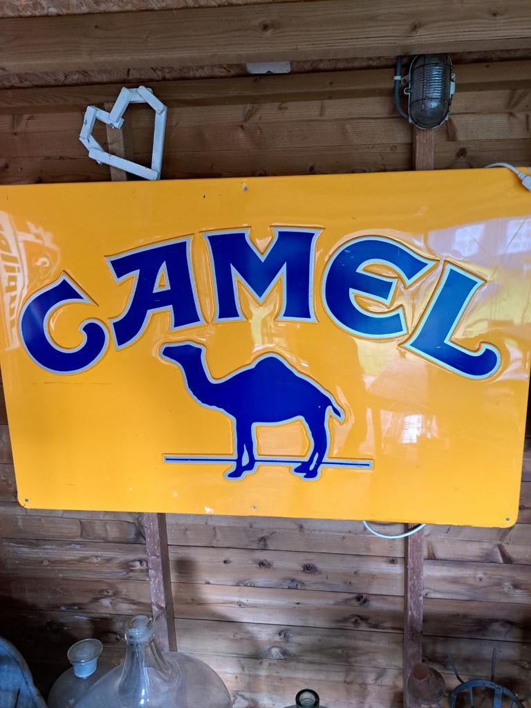 Zeldzame Camel reclameplaat - Groot formaat 140x90 cm, Ophalen of Verzenden, Gebruikt, Reclamebord