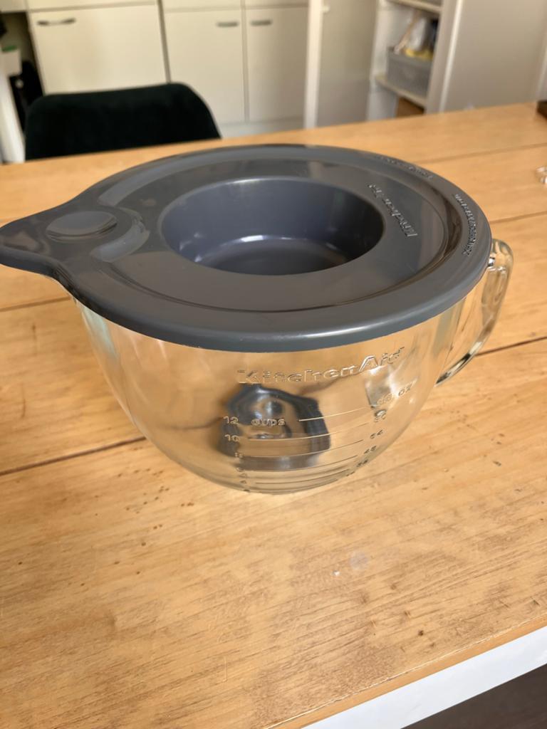 Kitchenaid glazen mengkom met deksel, Ophalen of Verzenden