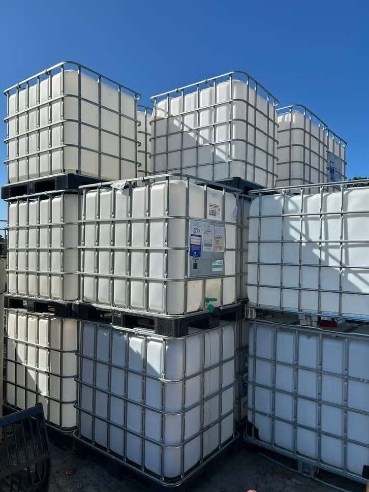 IBC vat krat 1000ltr, Tuin en Terras, 150 liter of meer, Ophalen, Zo goed als nieuw, Met kraantje