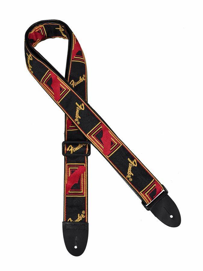 Fender 990681500 gitaarriem 5cm breed zwart-geel-rood, Muziek en Instrumenten, ., Nieuw, Ophalen of Verzenden, .