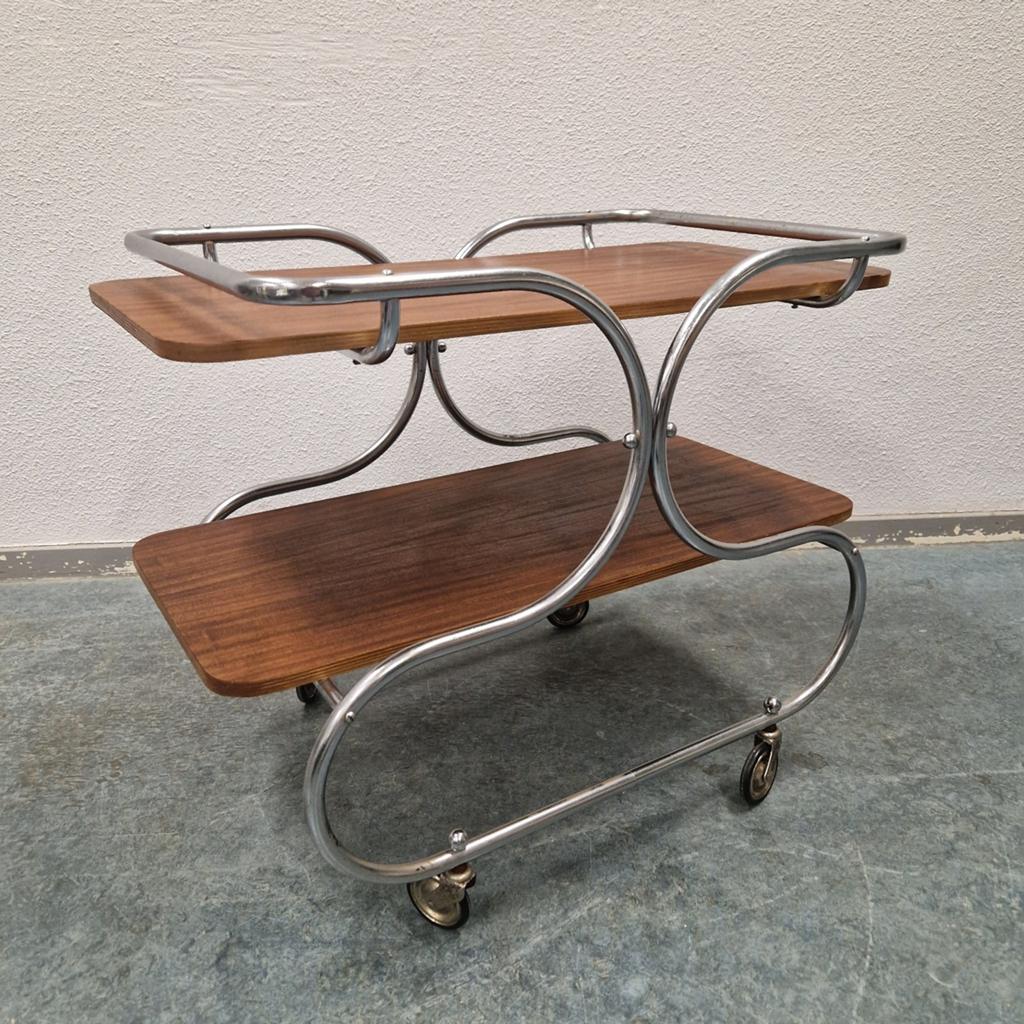 Art Nouveau Barcard Trolley theewagen wijntafel, Ophalen of Verzenden