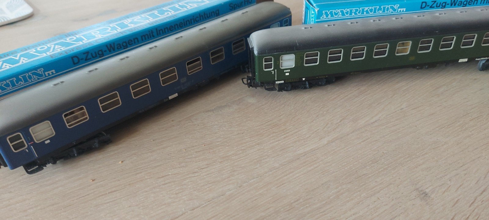 2 Märklin DB reizigerrijtuigen artnr 4051+4052 in ovp, Wisselstroom, Wagon, Ophalen of Verzenden, Zo goed als nieuw