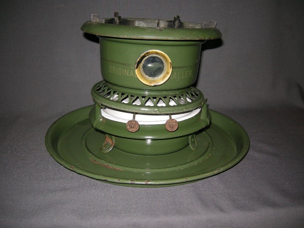 Original Haller, petroleumstel met bijbehorend onderbord, Ophalen of Verzenden