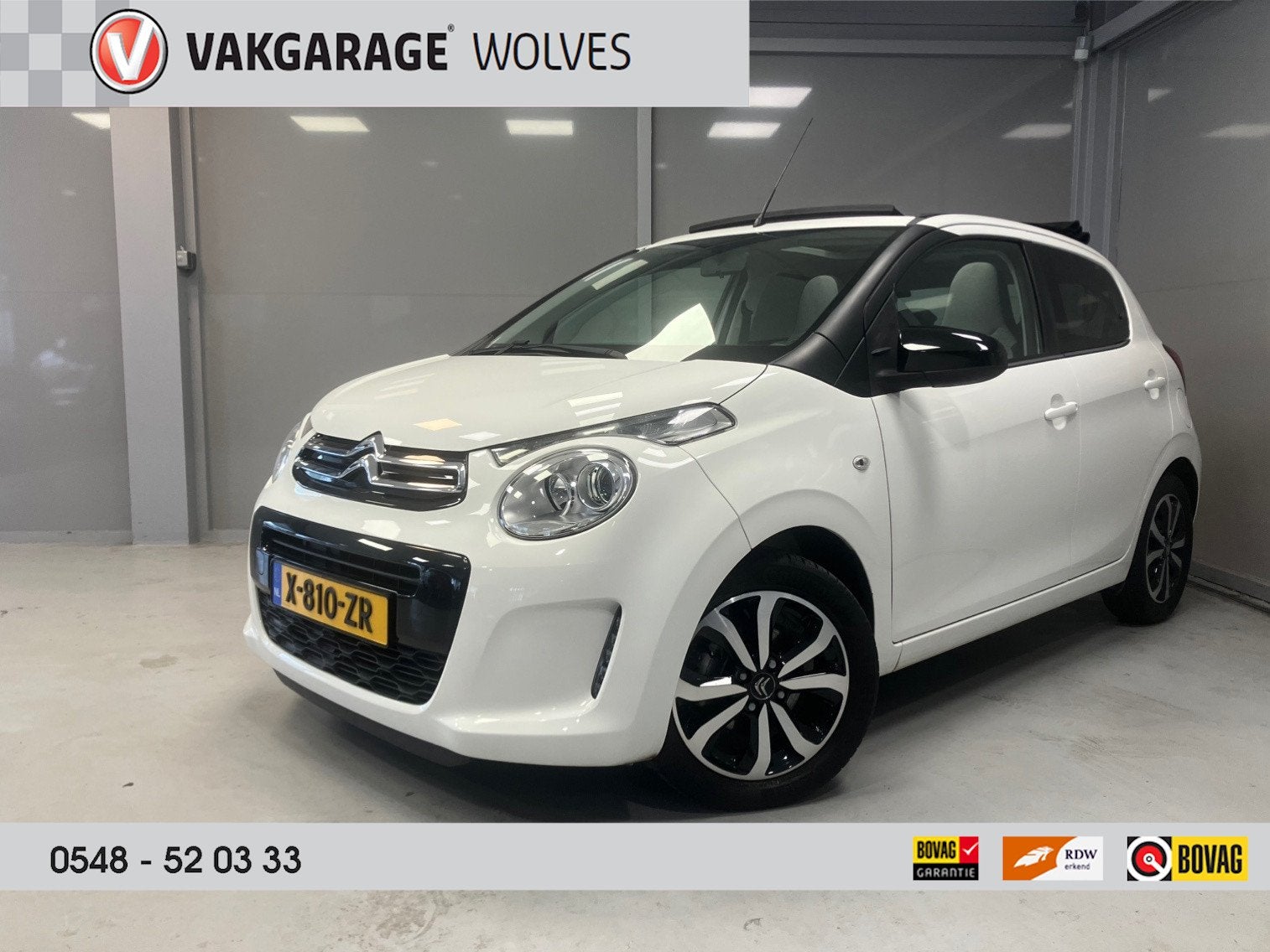 Citroen C1 Airscape Shine 1.2 | Camera | Vouwdak | Airco |, Voorwielaandrijving, Stof, Gebruikt, C1