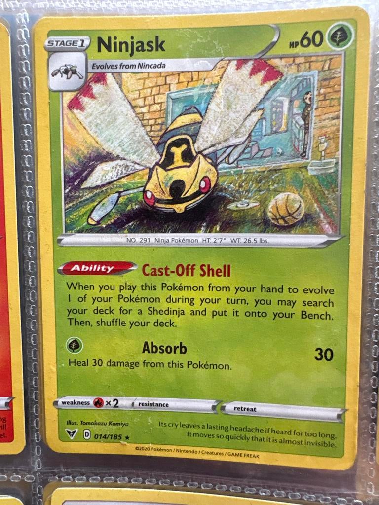 Pokémon Kaart: Ninjask (014/185) - Zo goed als nieuw, Ophalen, Zo goed als nieuw, Losse kaart