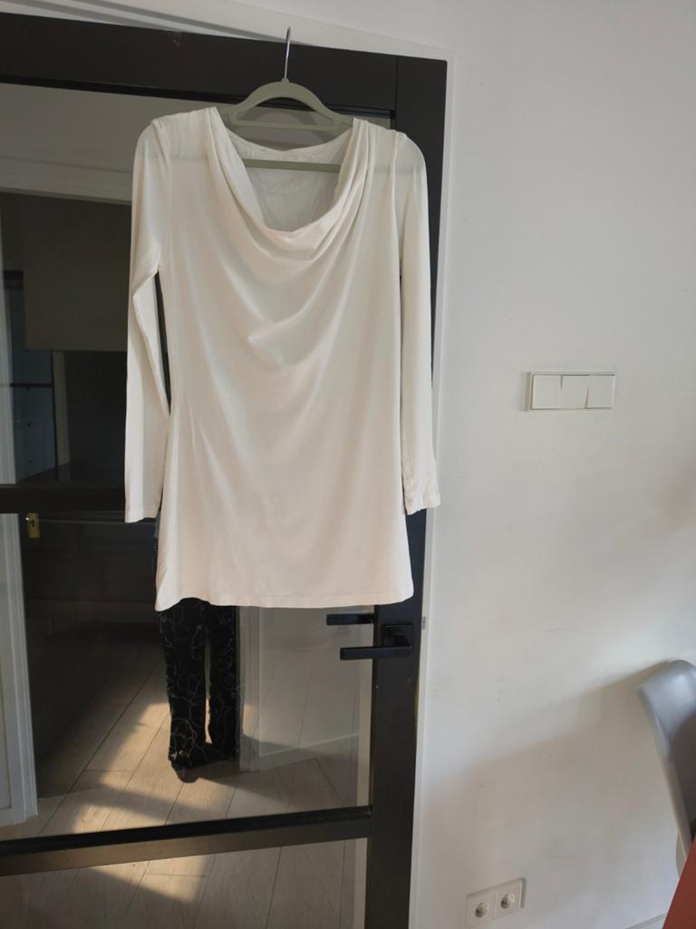 T -shirt wit, Ophalen of Verzenden, Maat 38/40 (M), Wit, Lange mouw