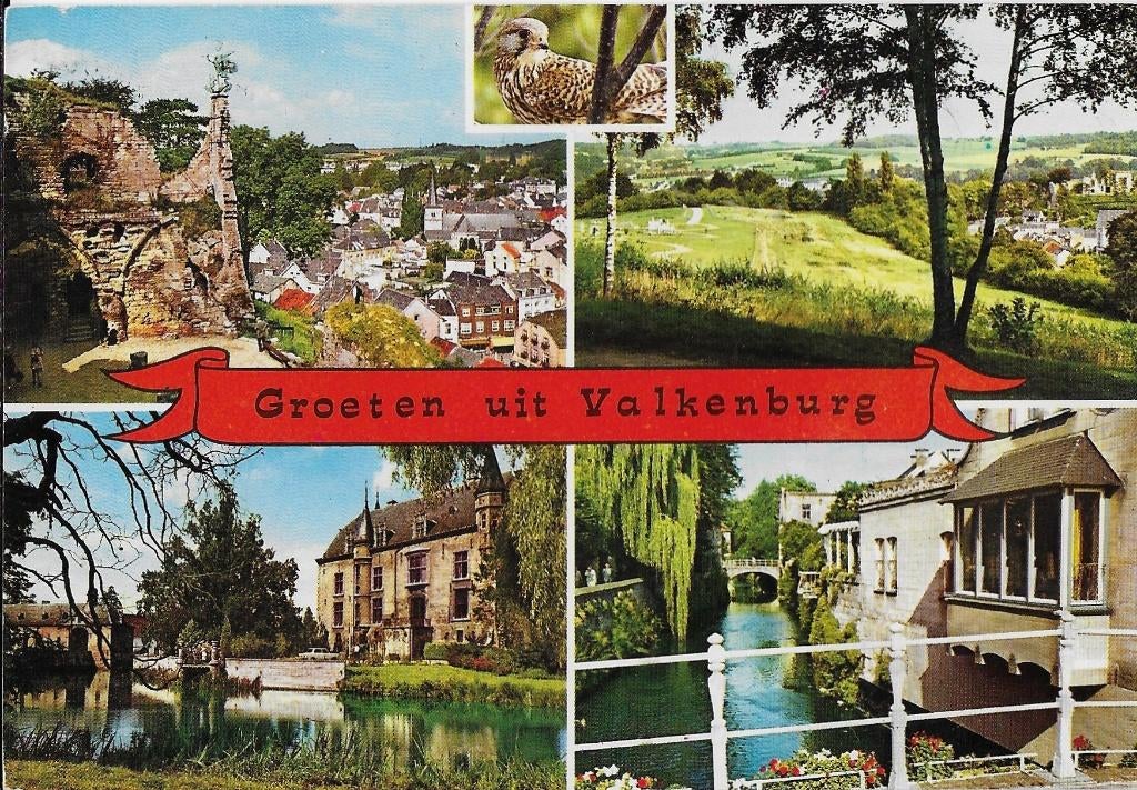 R934 Gelopen ansichtkaart groeten uit valkenburg, Ophalen of Verzenden, 1960 tot 1980, Gelopen, Limburg