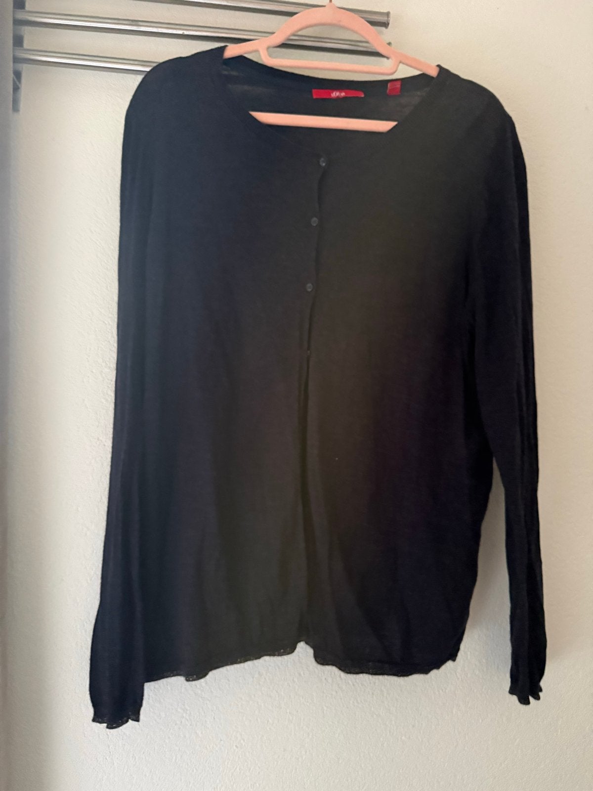 S.Oliver vestje maat 46, blauw/grijs met glitter, Ophalen of Verzenden, Zo goed als nieuw, Maat 46/48 (XL) of groter, Blauw