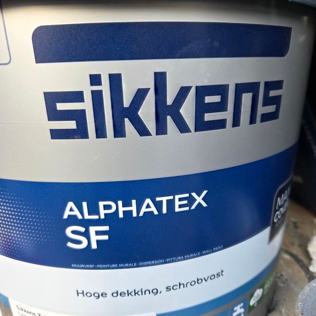 Sikkens alphatex SF ral 9010( wit), Wit, Nieuw, Ophalen of Verzenden, Verf