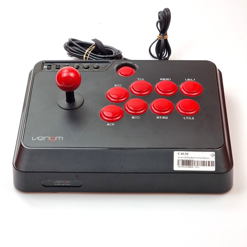 Venom VS2858 Multi Format 8-Button Arcade Fight Stick, Flex Ltd., Zo goed als nieuw, https://flex.com/contact-us, Nobelstraat 10, 5807 GA Oostrum LB, Limburg, Nederland