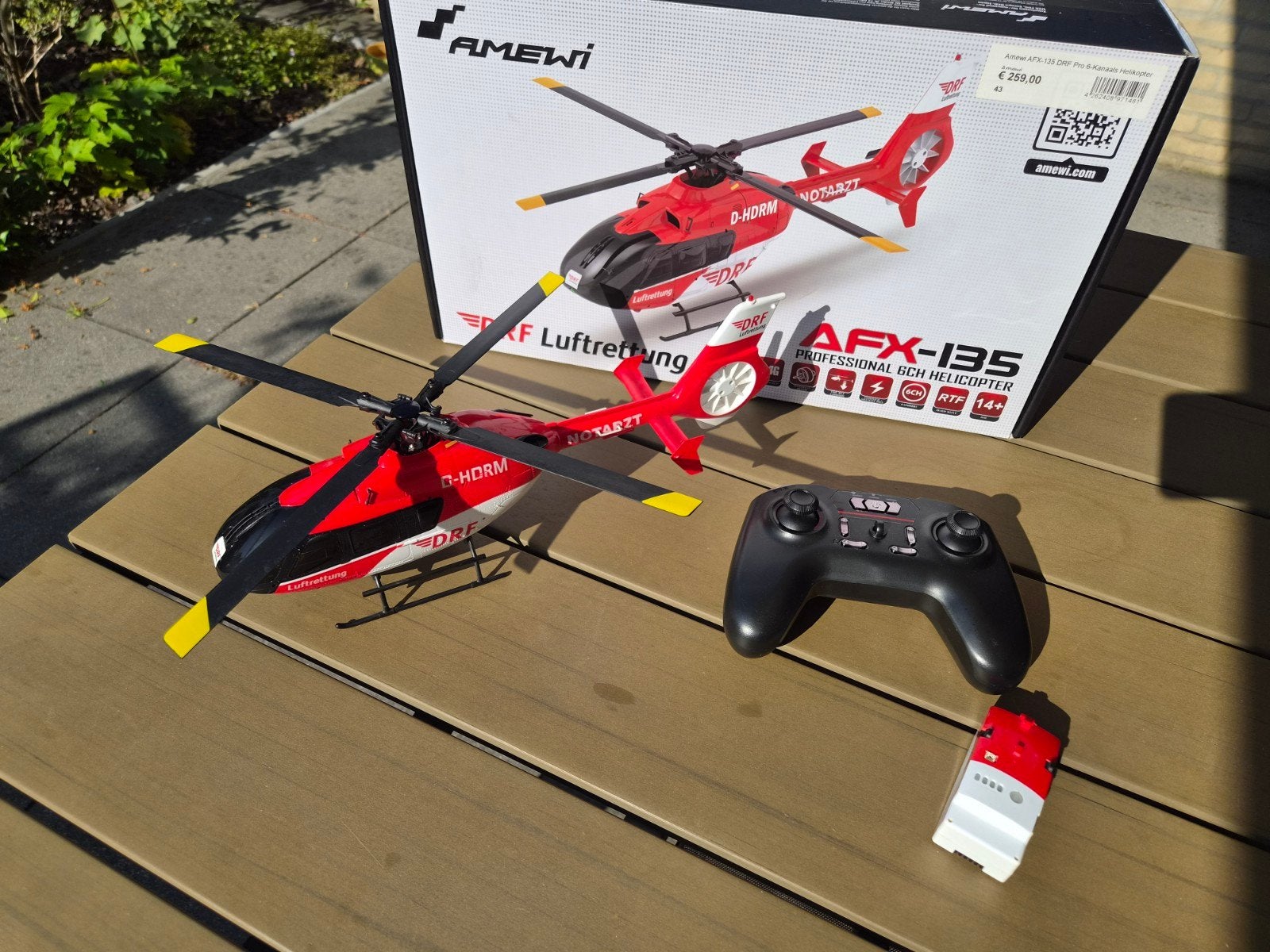 Amewi AFX-135 DRF Pro 6-Kanaals RC Helikopter, Elektro, RTF (Ready to Fly), Helikopter, Ophalen of Verzenden