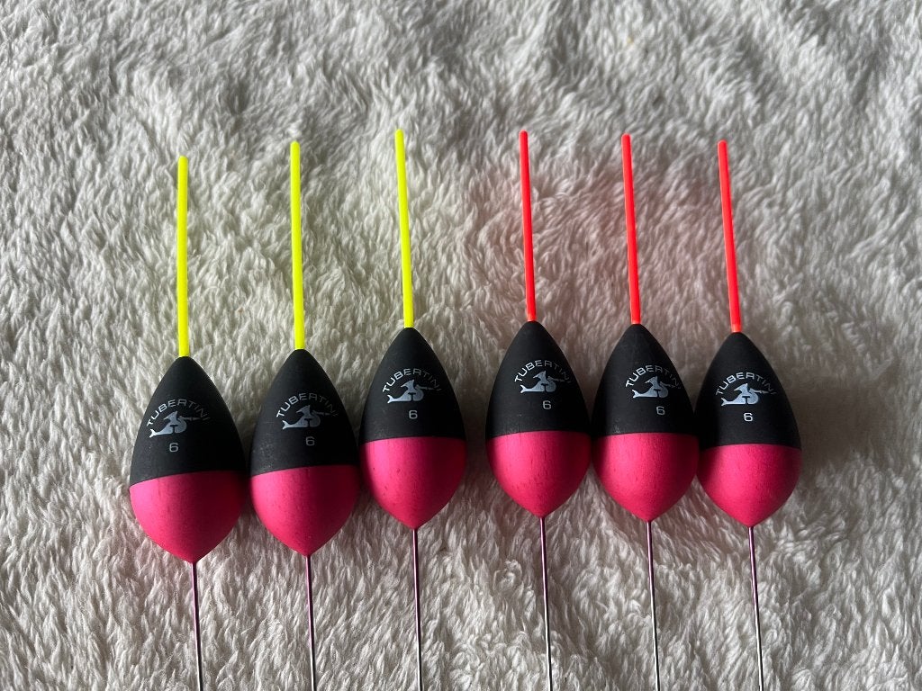 adv 102 / NIEUW set 6 dobbers TUBERTINI 6,00gr, Ophalen of Verzenden, Nieuw, Dobber of Lood