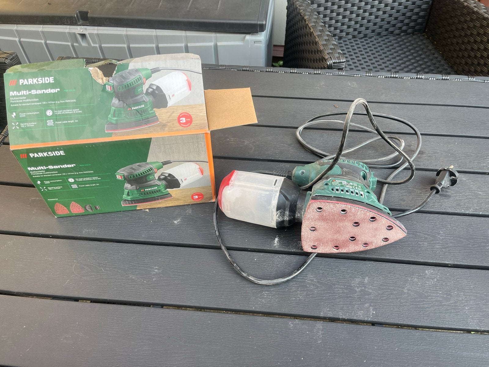 Parkside schuurmachine defect - voor onderdelen/reparatie, Ophalen of Verzenden, Gebruikt, Overige typen