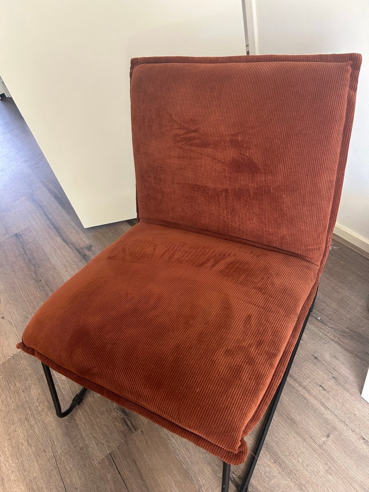Comfortabele ribfluwelen fauteuil - Terracotta, Ophalen, Gebruikt, Overige kleuren, Eén
