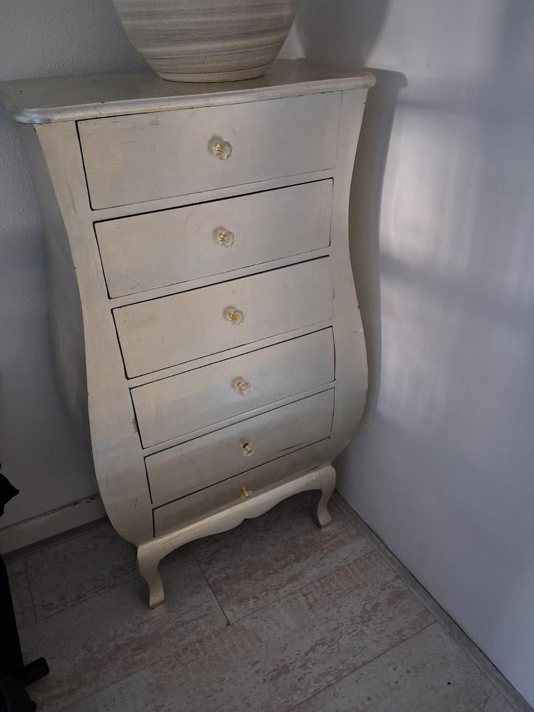 Leuk zilver buikkastje, Huis en Inrichting, Kasten | Ladekasten, Ophalen, Gebruikt, 50 tot 100 cm, 3 of 4 laden