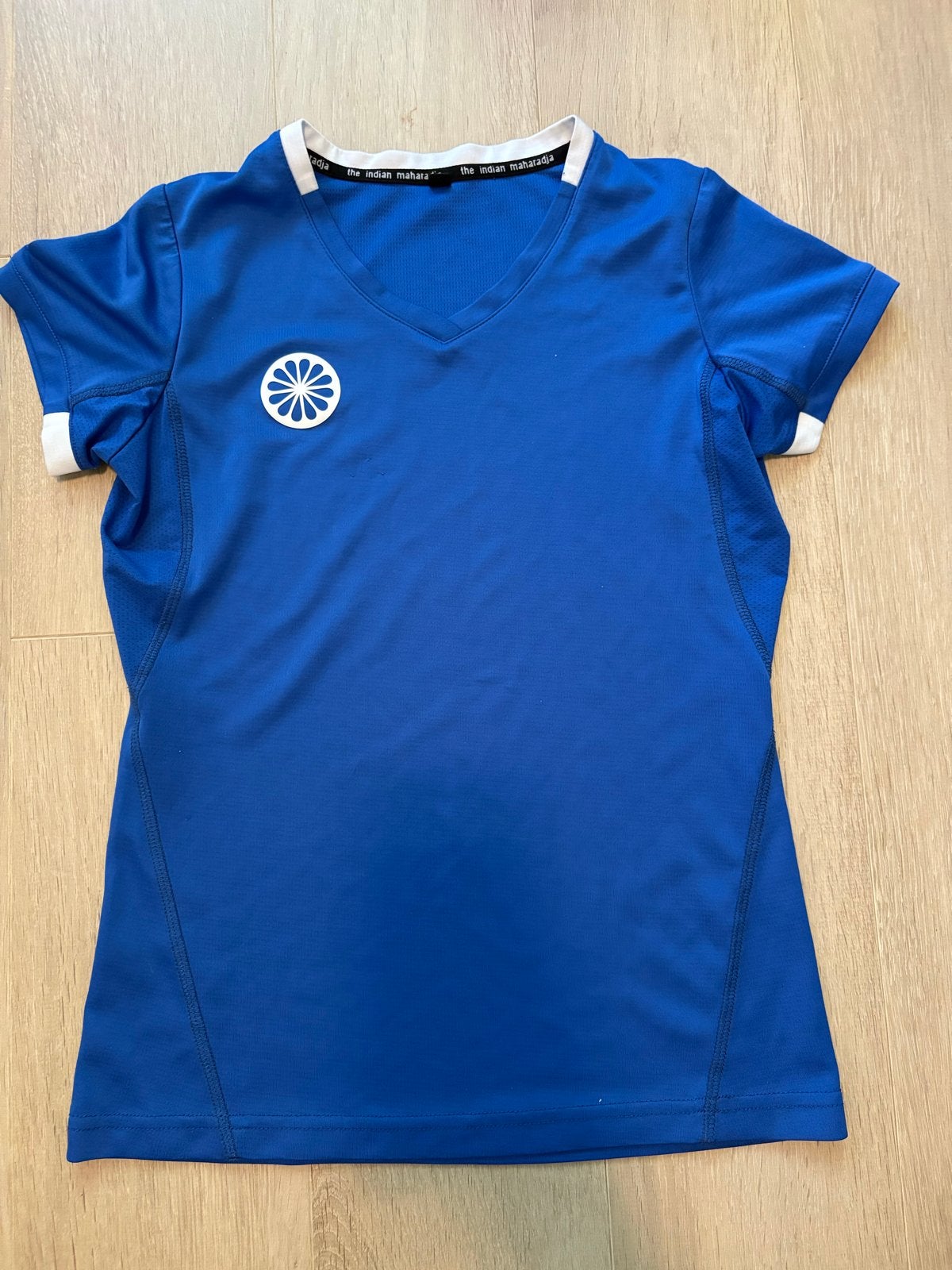 The Indian Maharadja sportshirt blauw maat 164, Ophalen of Verzenden, Zo goed als nieuw, Jongen of Meisje, Sport- of Zwemkleding