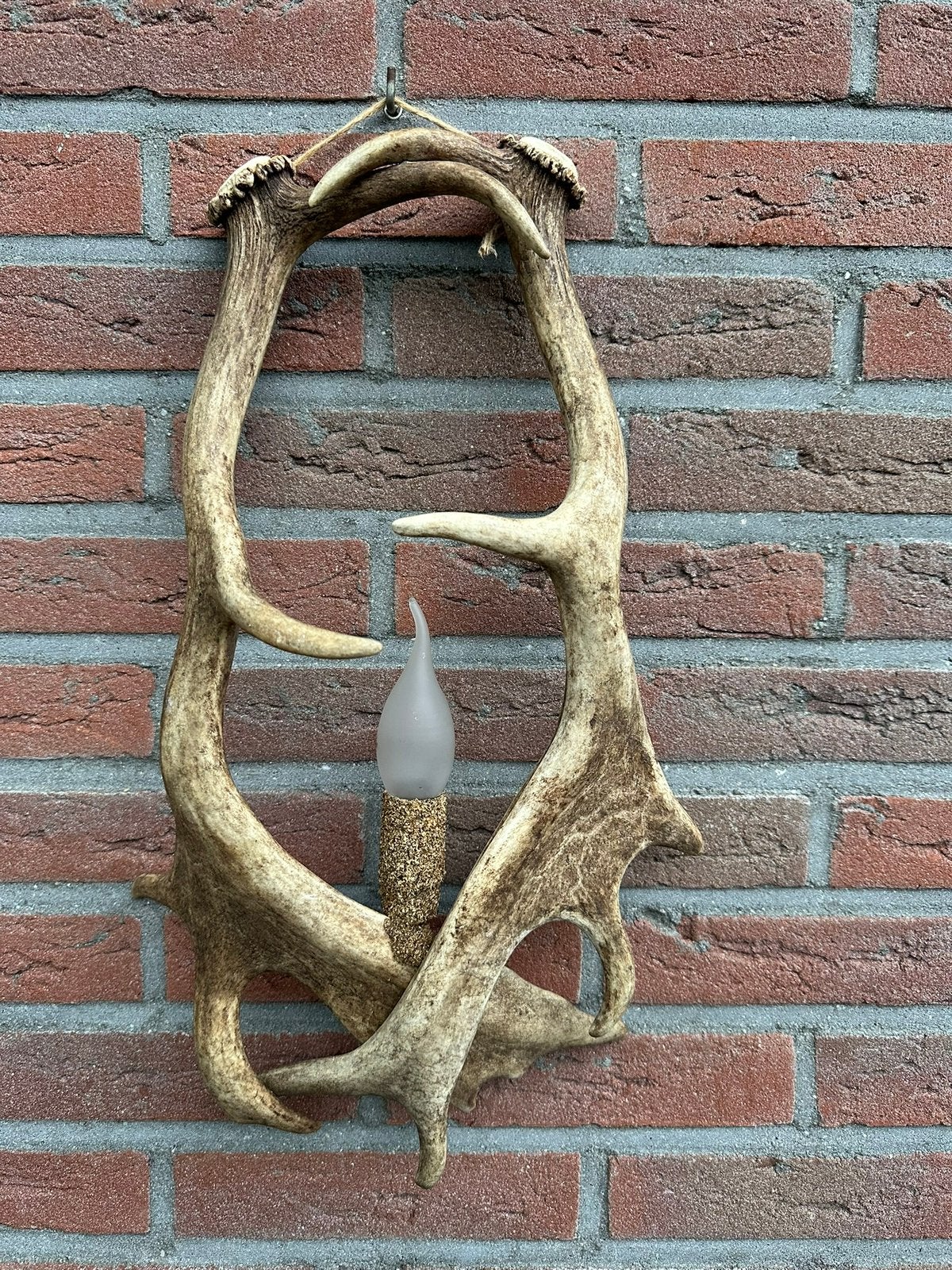 Geweien geweienlamp jacht Veluwe geweien edelhert wandlamp., Ophalen of Verzenden, Nieuw