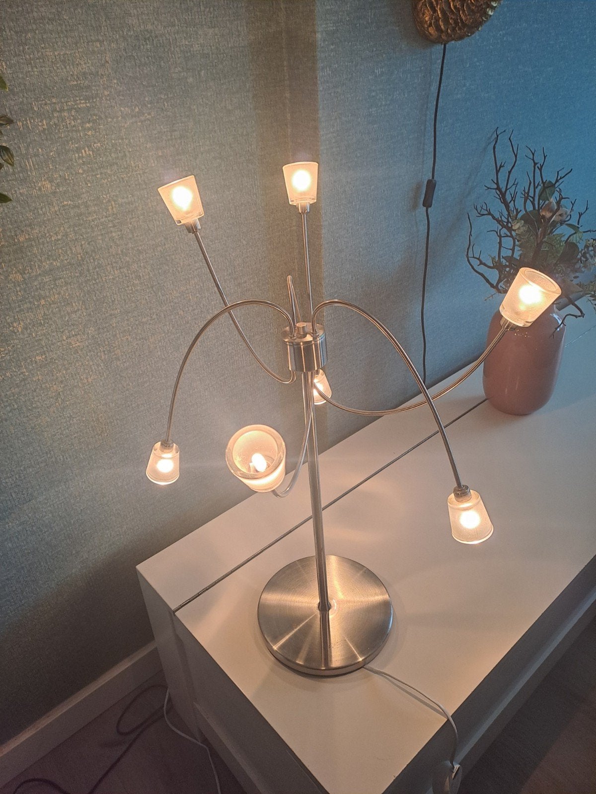 IKEA Kryssbo design tafellamp met 7 lichtpunten, Ophalen, Gebruikt, Overige fittingen, Sfeerlamp
